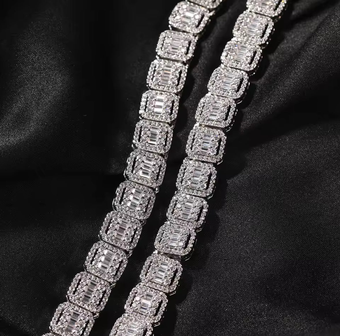 Iced Out Baguette Chain