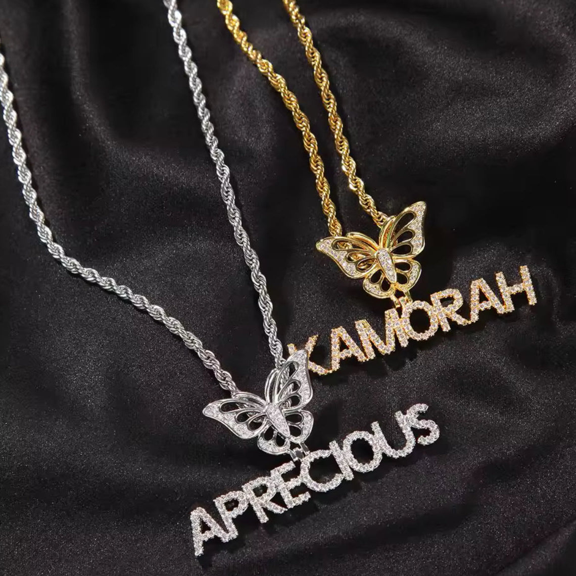 Butterfly Bail Name Necklace