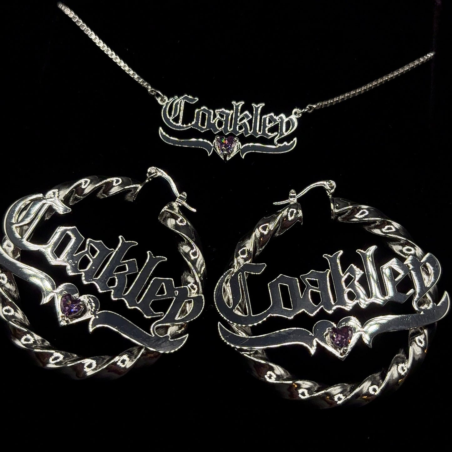 Twisted Hoop Set