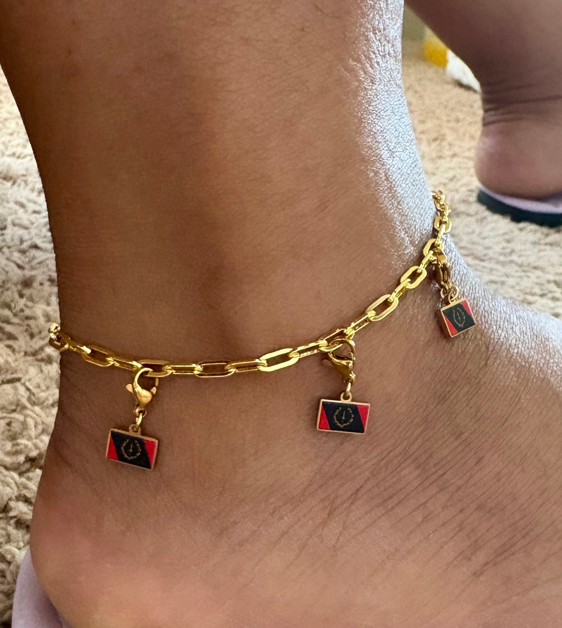 Black American Heritage Flag Anklet