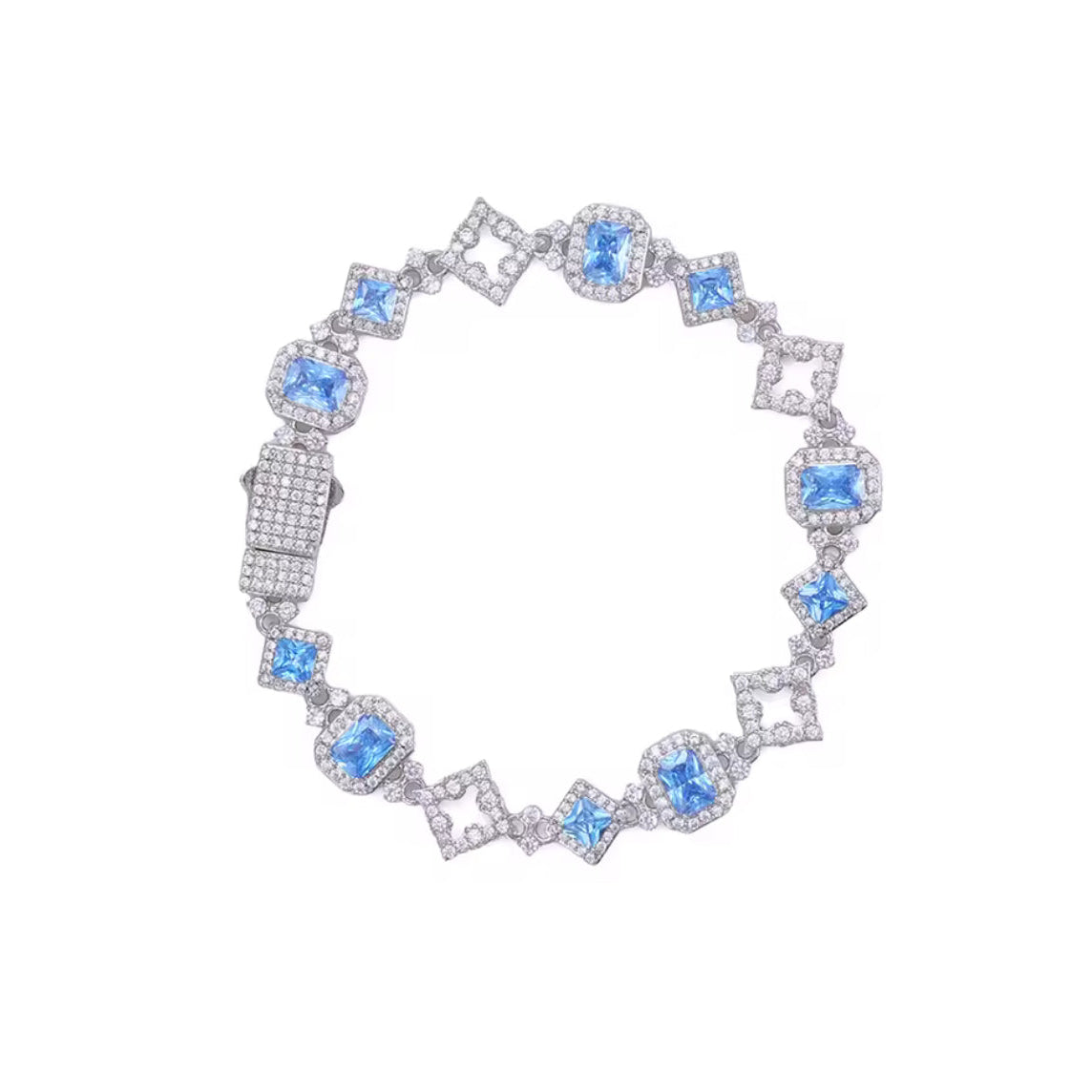 Blue Icy Gemstone Necklace