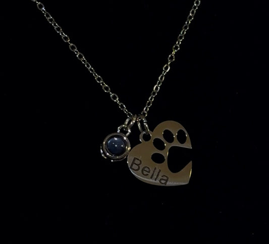 Paw Print Projector Necklace