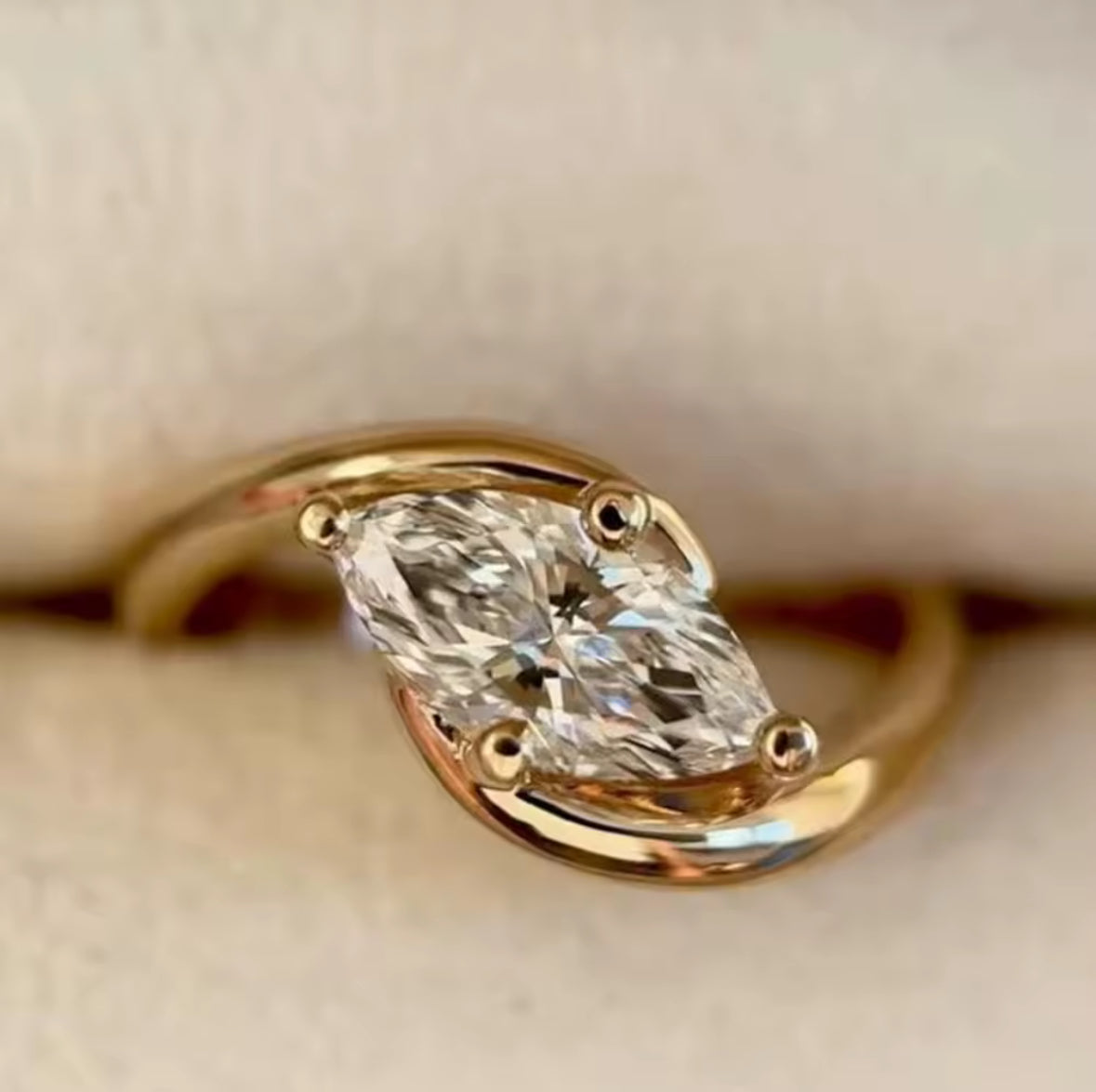 Marquise Moissanite Ring