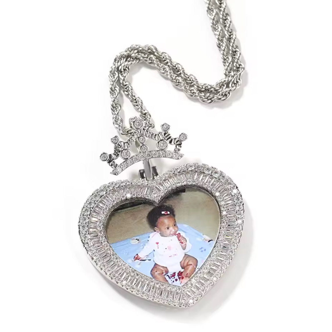 Crowned Picture Pendant Necklace