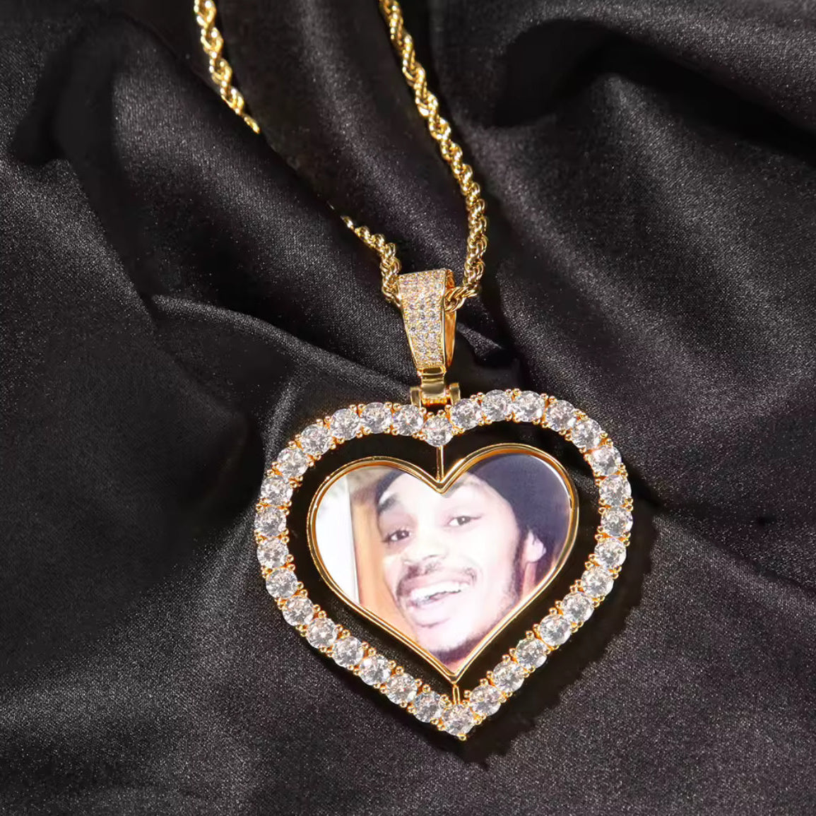 Rotating Picture Pendant Necklace