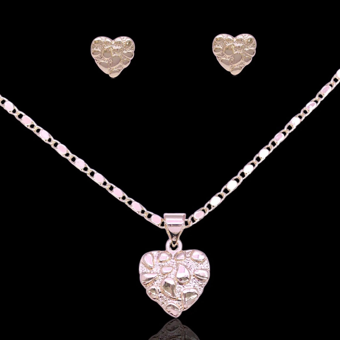 Heart Gold Nugget Set