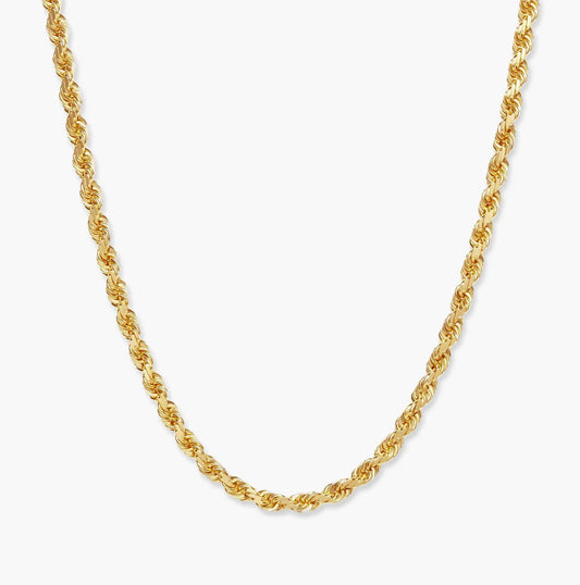 18k Yellow Gold Rope Chain