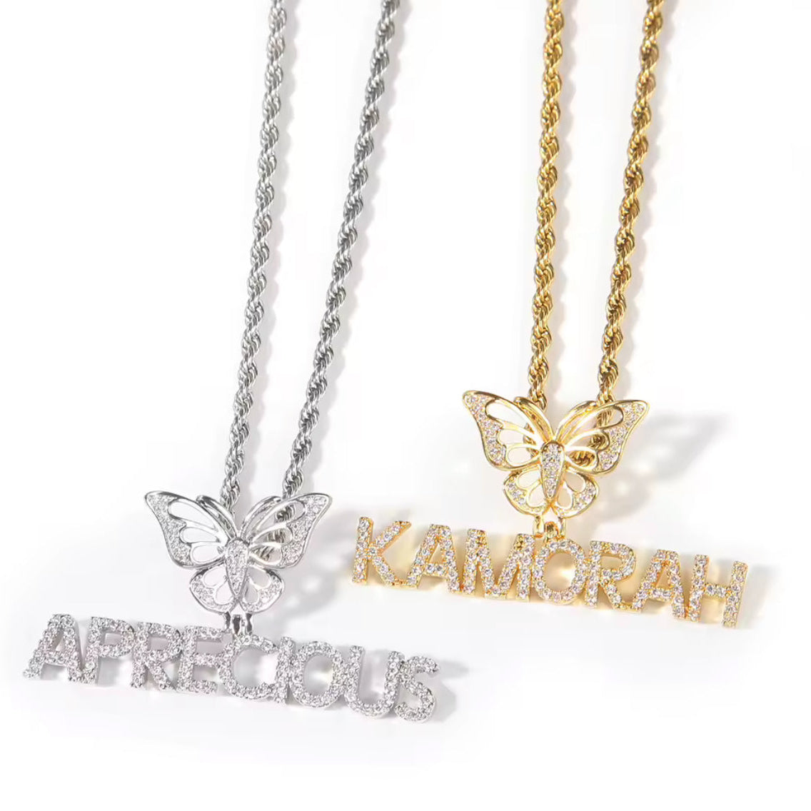 Butterfly Bail Name Necklace