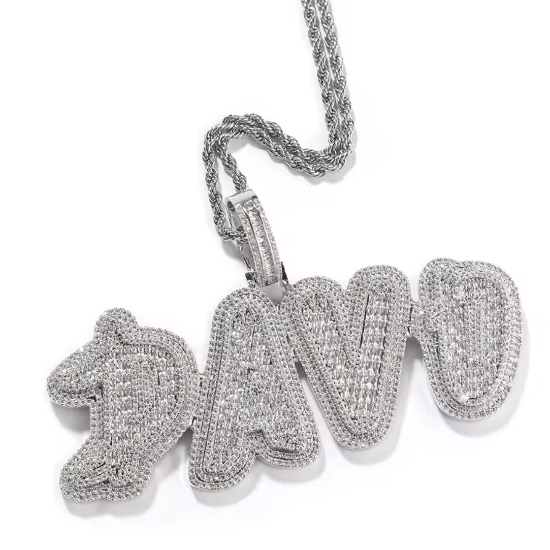 Big Baguette Name Necklace