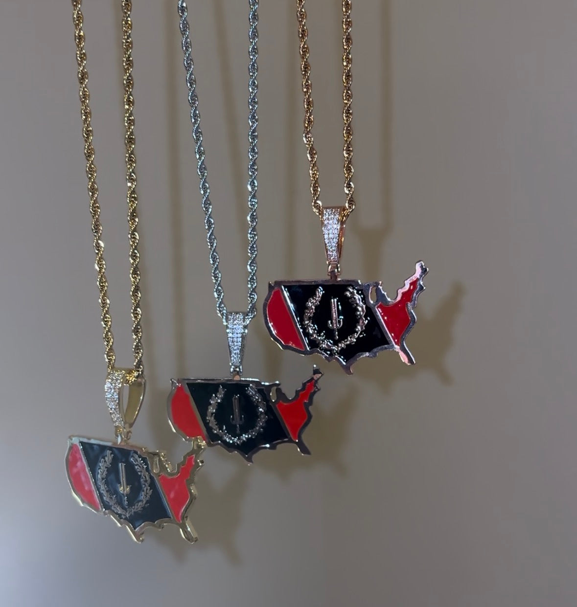 Black American Heritage Flag Necklace