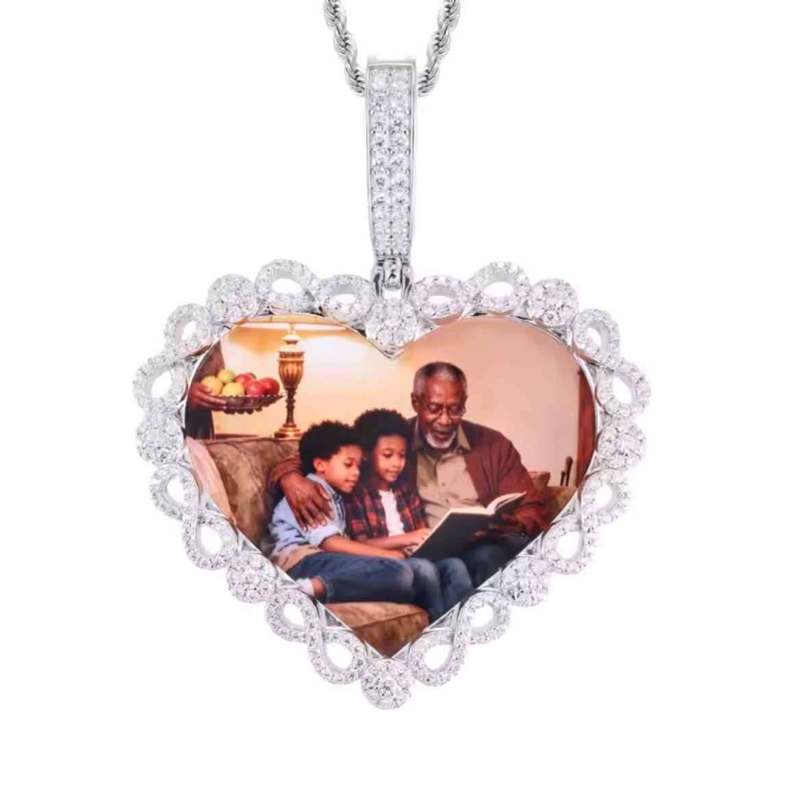 Infinity Heart Picture Necklace