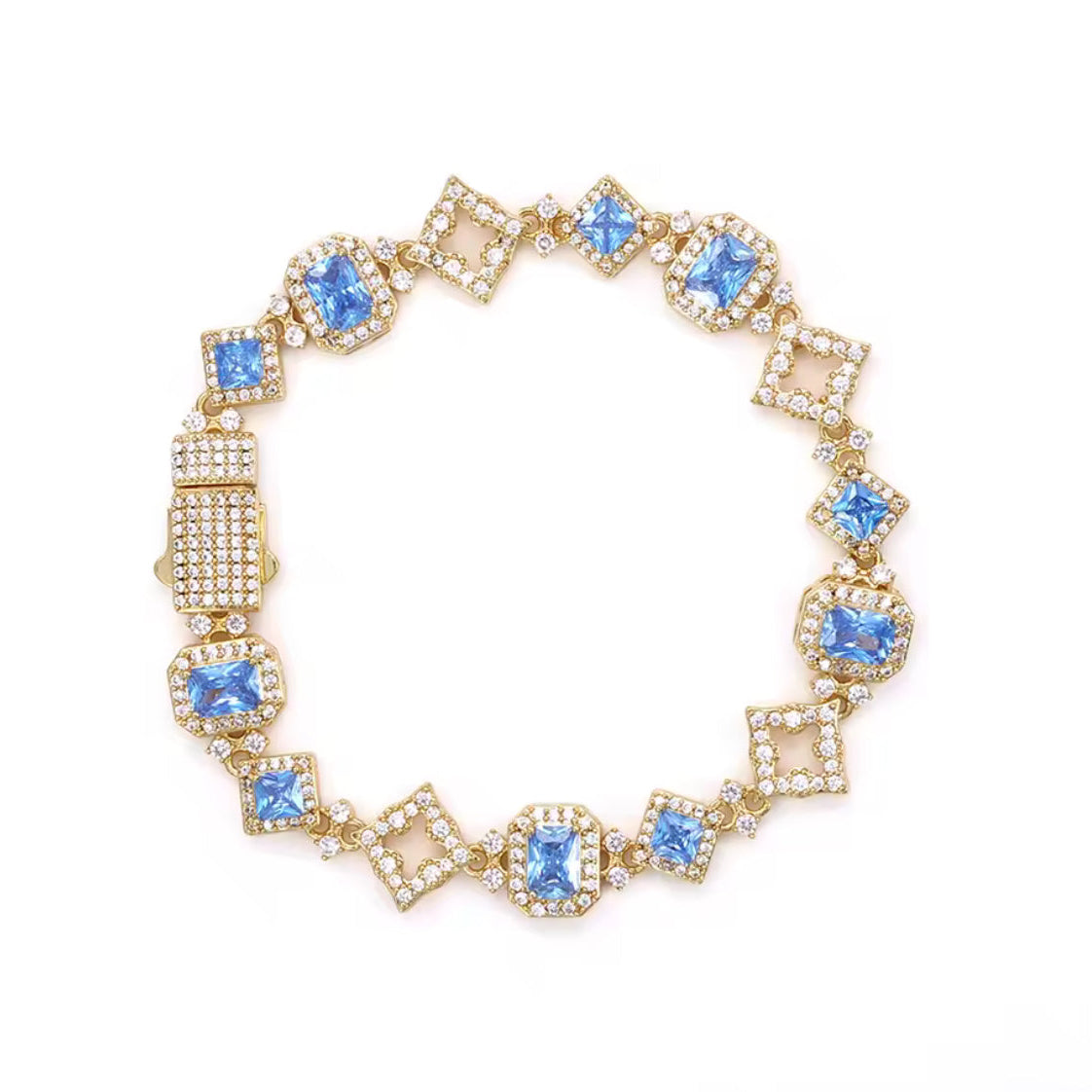 Blue Icy Gemstone Necklace