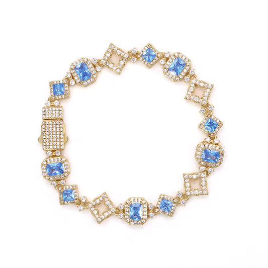 Blue Icy Gemstone Necklace