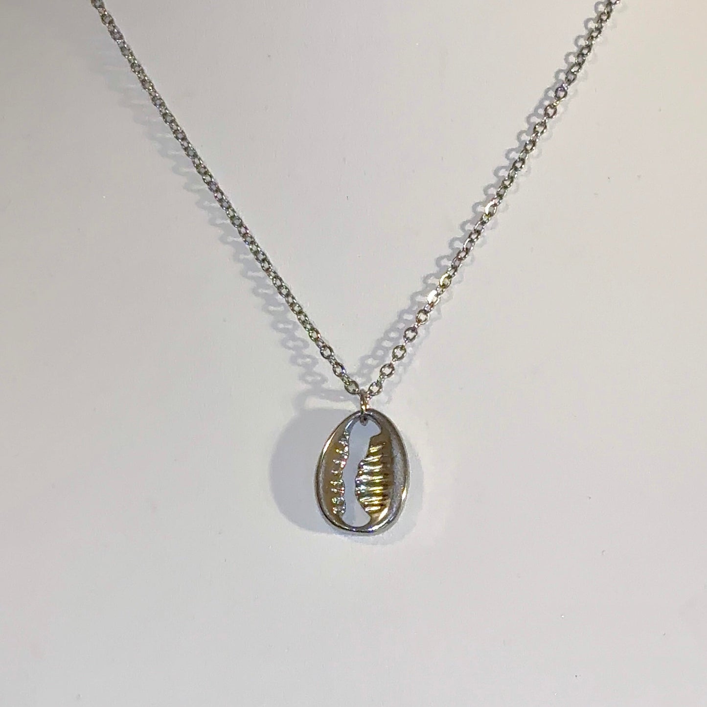 Silver Cowrie Shell Necklace