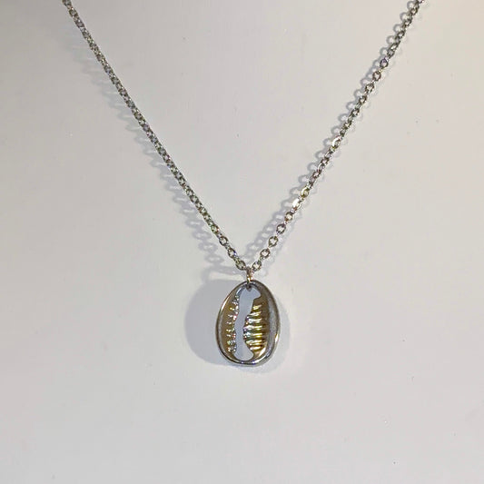 Silver Cowrie Shell Necklace