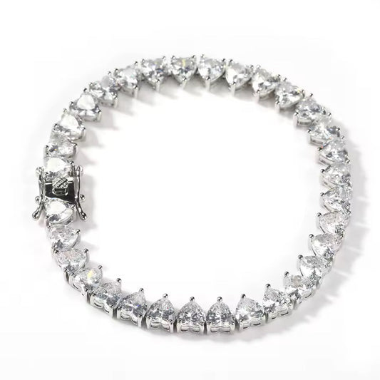Heart Tennis Bracelet